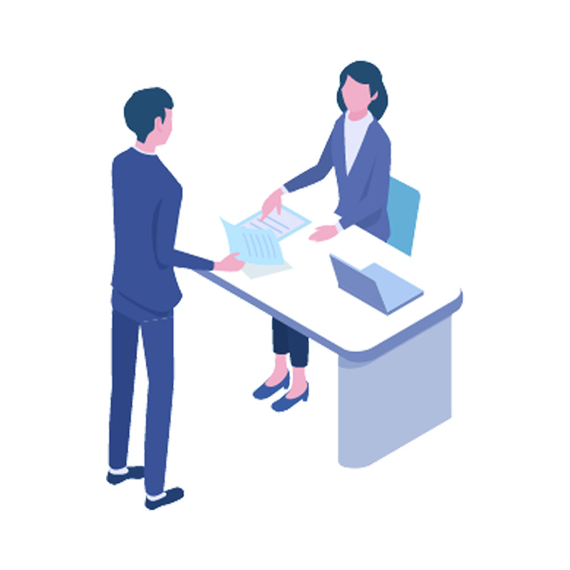 就職面接会のイラスト